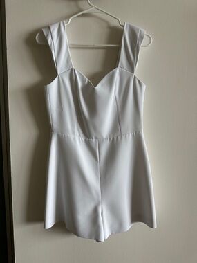 Alice + Olivia White Structured Romper